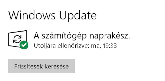 Windows 10 naprakész