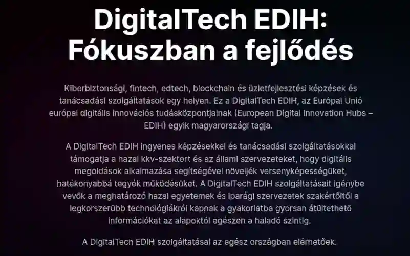 Végre elindult a DigitalTech EDIH